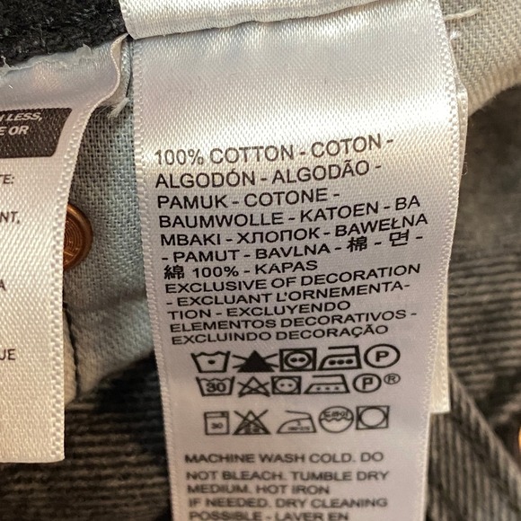 Levi's 501 Mens Jeans 36x30 Faded Black Wash Button Fly Straight Leg - Picture 4 of 10